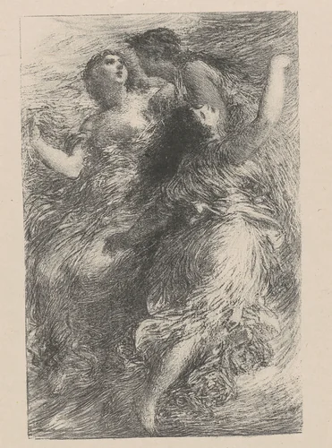 L'Or du Rhin -- Les Filles du Rhin by Henri Fantin-Latour, print, 1886