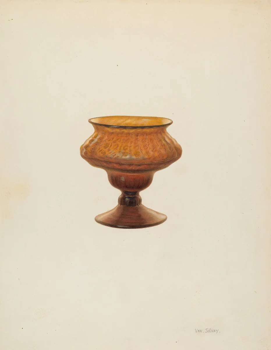 Salt Cup by Van Silvay, index of american design, 1940