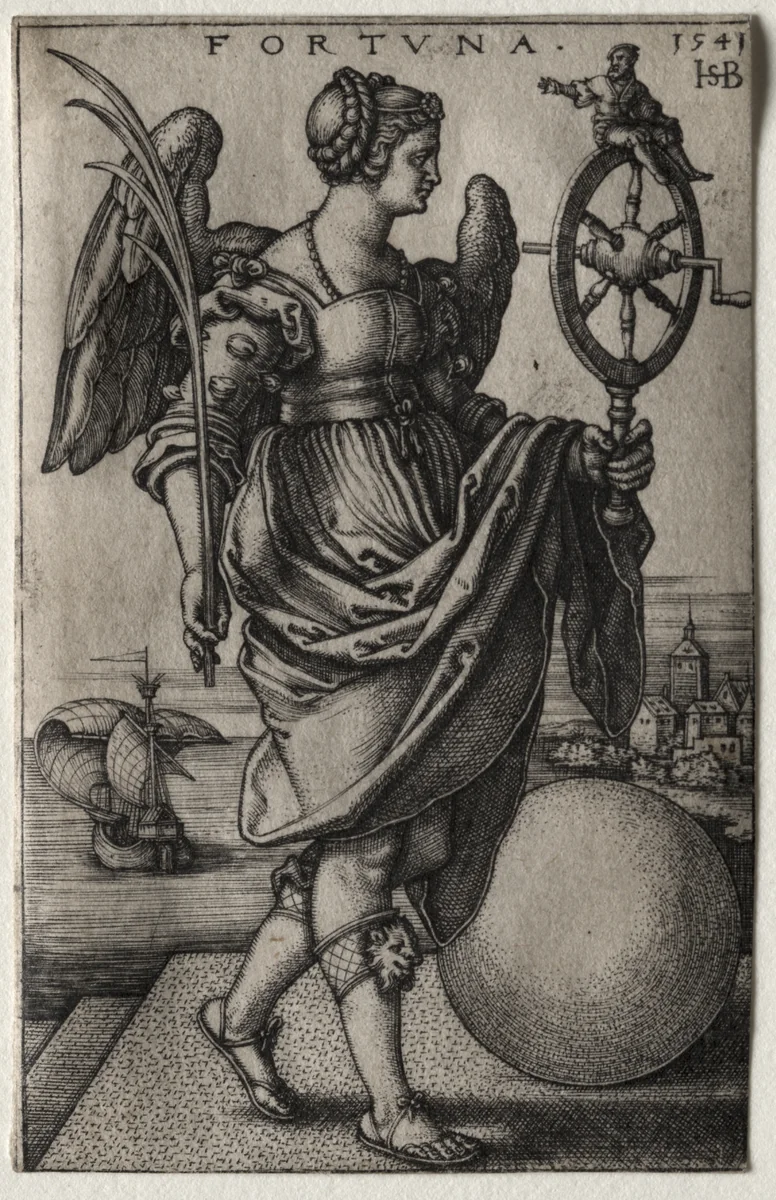 Fortune by Hans Sebald Beham, print, 1541