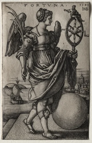 Fortune by Hans Sebald Beham, print, 1541