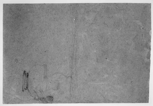 Footed Vessel with Handle (verso) by Annibale Carracci, drawing, 1595-1597