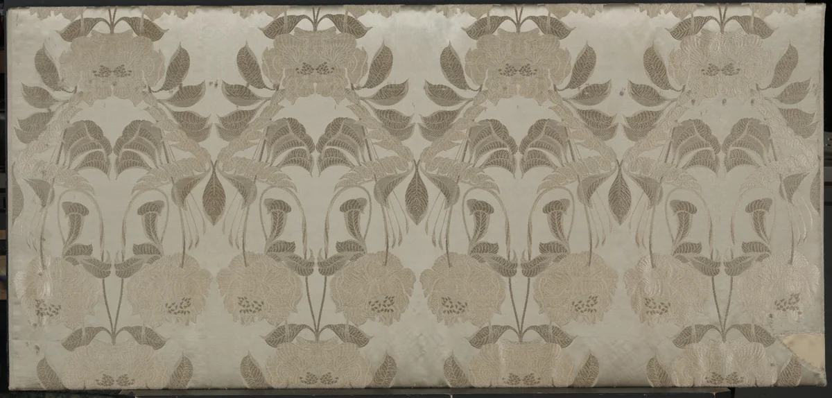 Silk with Art Nouveau Design by Georges de Feure, textile, 1900