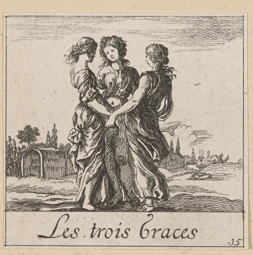 Drie gratiën by anonymous, print, 1620-1664