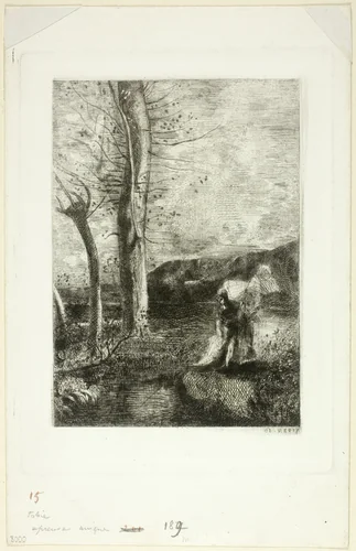 Tobias by Odilon Redon, print, 1875-1885