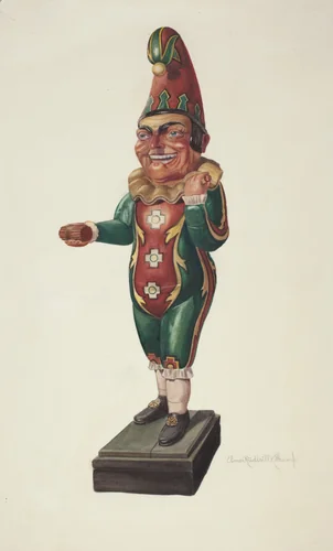 Cigar Store Figure: Punch by Elmer R. Kottcamp, index of american design, 1939