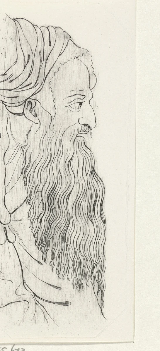 Detail van een allegorie op de ouderdom by Nicolaas Cornelis de Gijselaar, print, 1802-1873