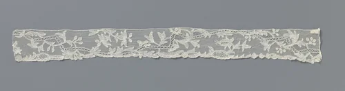 Mutsenstrook van kloskant met zigzag-rivière by anonymous, other, 1750-1760