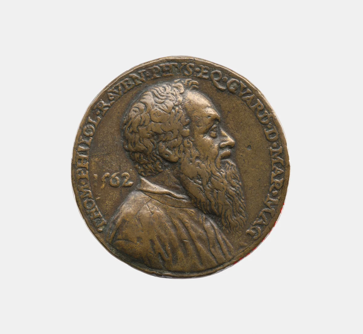 Tommaso Rangoni 1493-1577, professor in Padua, physician in Venice by Alessandro Vittoria, metalwork, 1562