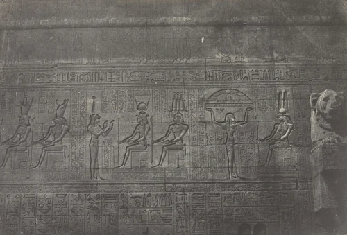 Grand Temple de Denderah, Sculptures de la Façade Postérieure by Maxime Du Camp, photograph, 1849