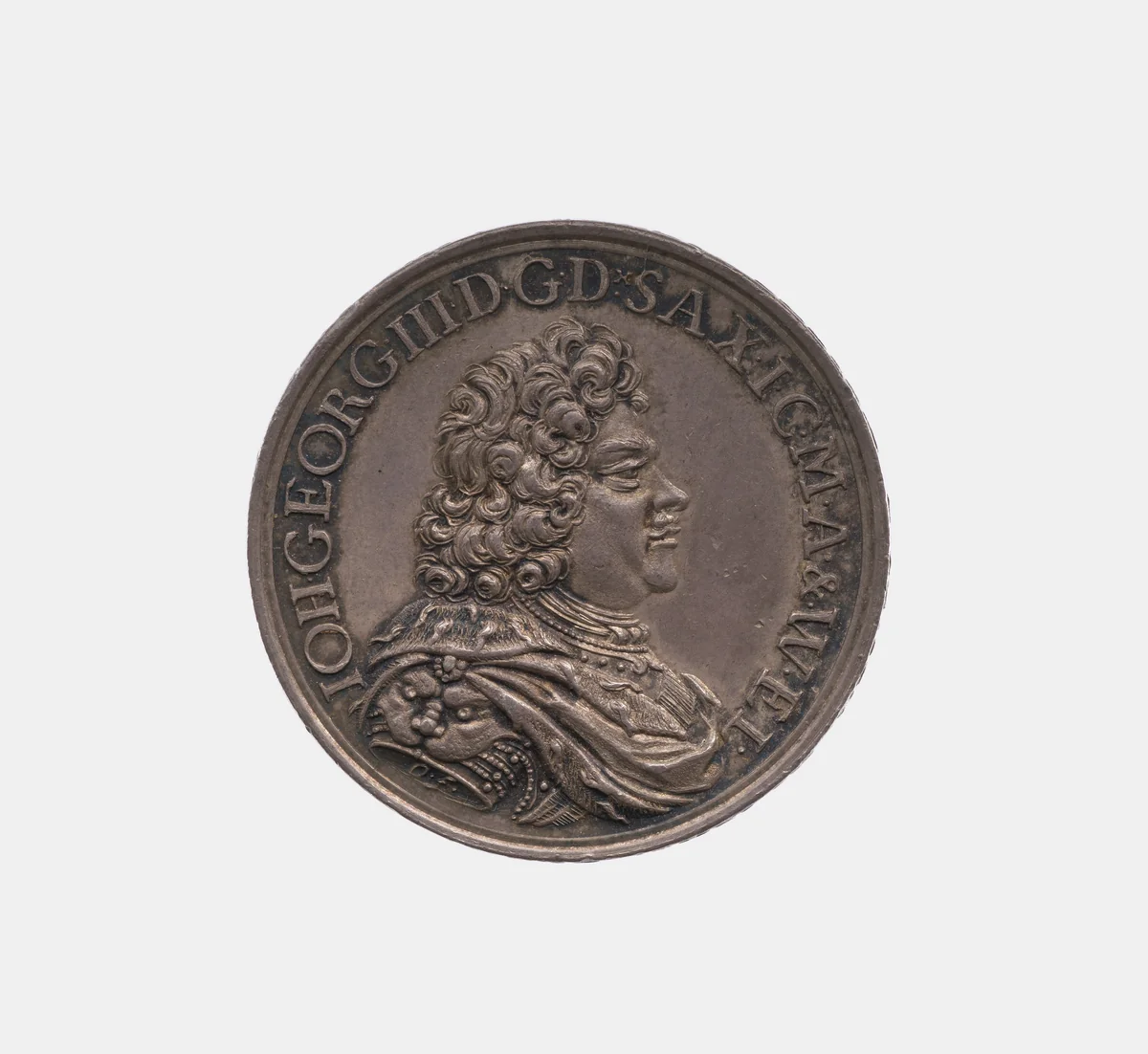 John George III 1647-91, Elector of Saxony 1680-91 by Martin Heinrich Omeis, metalwork, 1691
