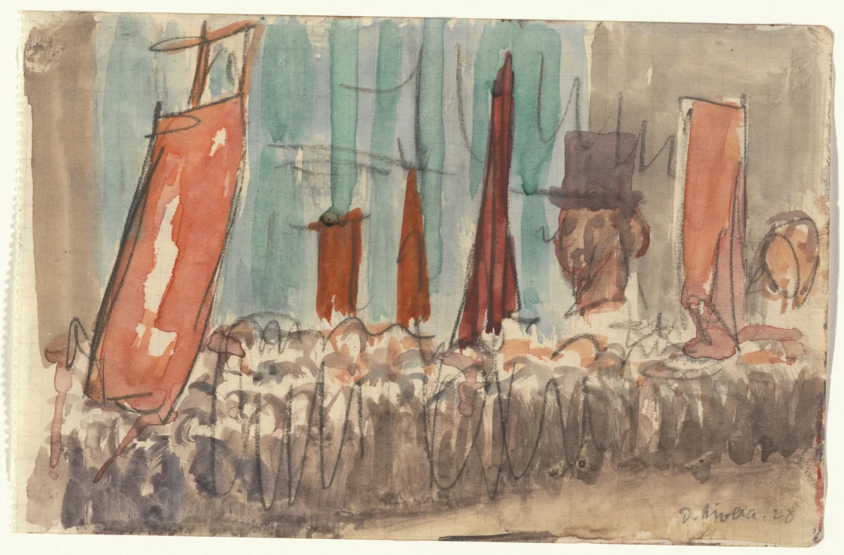 May Day, Moscow by Diego Rivera, drawing, 1928