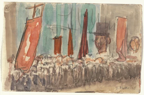 May Day, Moscow by Diego Rivera, drawing, 1928