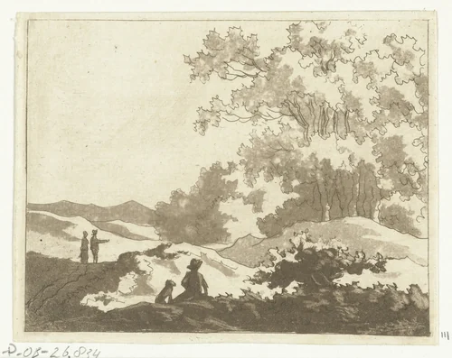 Duinlandschap by Anthonie van den Bos, print, 1778-1838