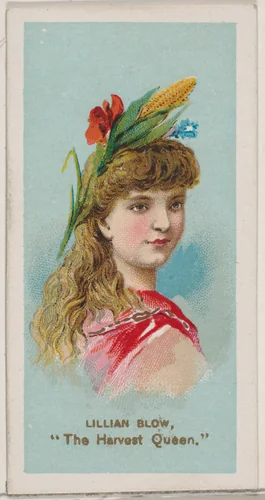 Lillian Blow as "The Harvest Queen," from the series Fancy Dress Ball Costumes (N73) for Duke brand cigarettes by W. Duke, Sons & Co., print, 1889