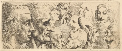 A variety of heads by Wenceslaus Hollar, print, 1645