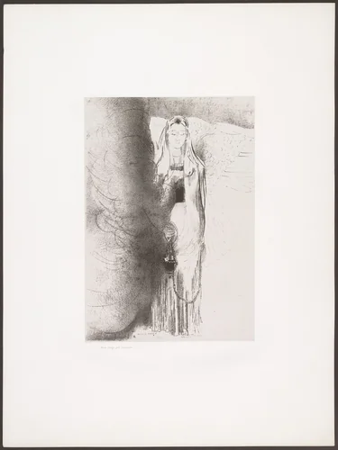 And the Angel Took the Censer (Puis l'ange prit l'encensoir) from Apocalypse of Saint John (Apocalypse de Saint-Jean) by Odilon Redon, print, 1899