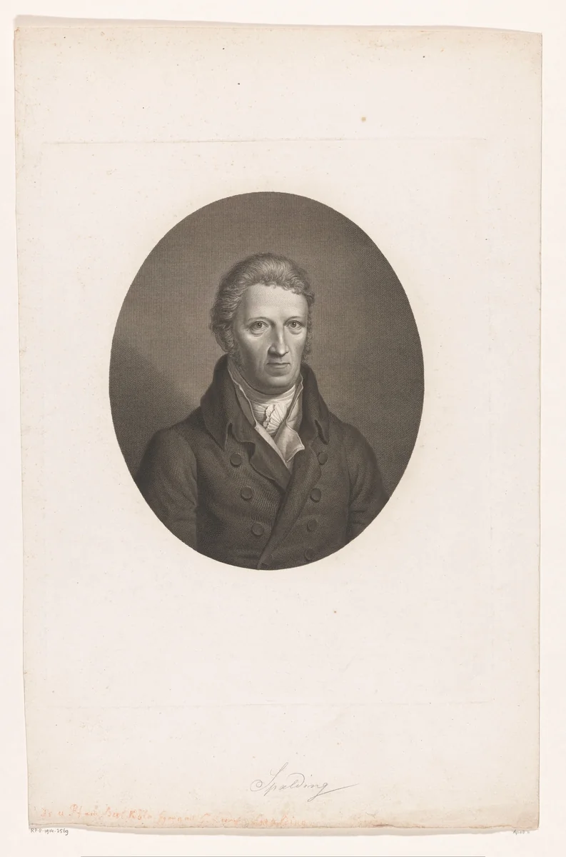 Portret van Georg Ludwig Spalding by Ludwig Buchhorn, print, 1811-1856