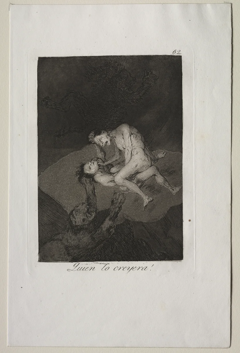 Who Would Have Thought It!, Plate 62 by Francisco de Goya, print, 1799