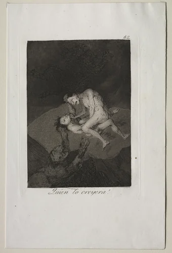 Who Would Have Thought It!, Plate 62 by Francisco de Goya, print, 1799