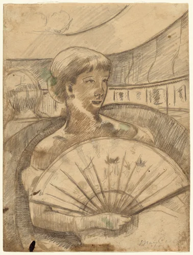 In the Opera Box (No. 3) [recto] by Mary Cassatt, drawing, 1880