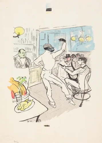 Chocolat Dancing in the Achille Bar by Henri de Toulouse-Lautrec, print, 1864-1901