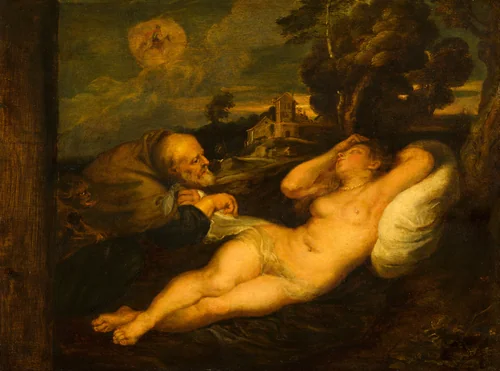 Angelica Spied On by the Hermit by Peter Paul Rubens, painting, 1637