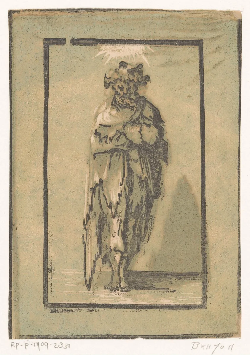 Apostel Judas Taddeüs by Unknown, print, 1520-1550