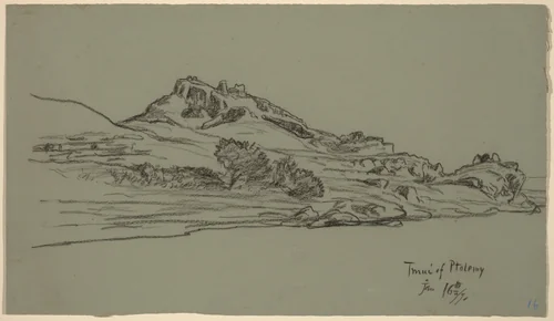 Nile Journey, Tmui of Ptolemy by Elihu Vedder, drawing, 1890
