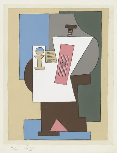 Still Life from the series Dix Pochoirs by Pablo Picasso, print, 1921