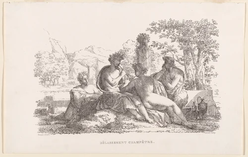 Délassement champêtre (Sylvan Leisure) by Philippe Auguste Hennequin, print, 1825