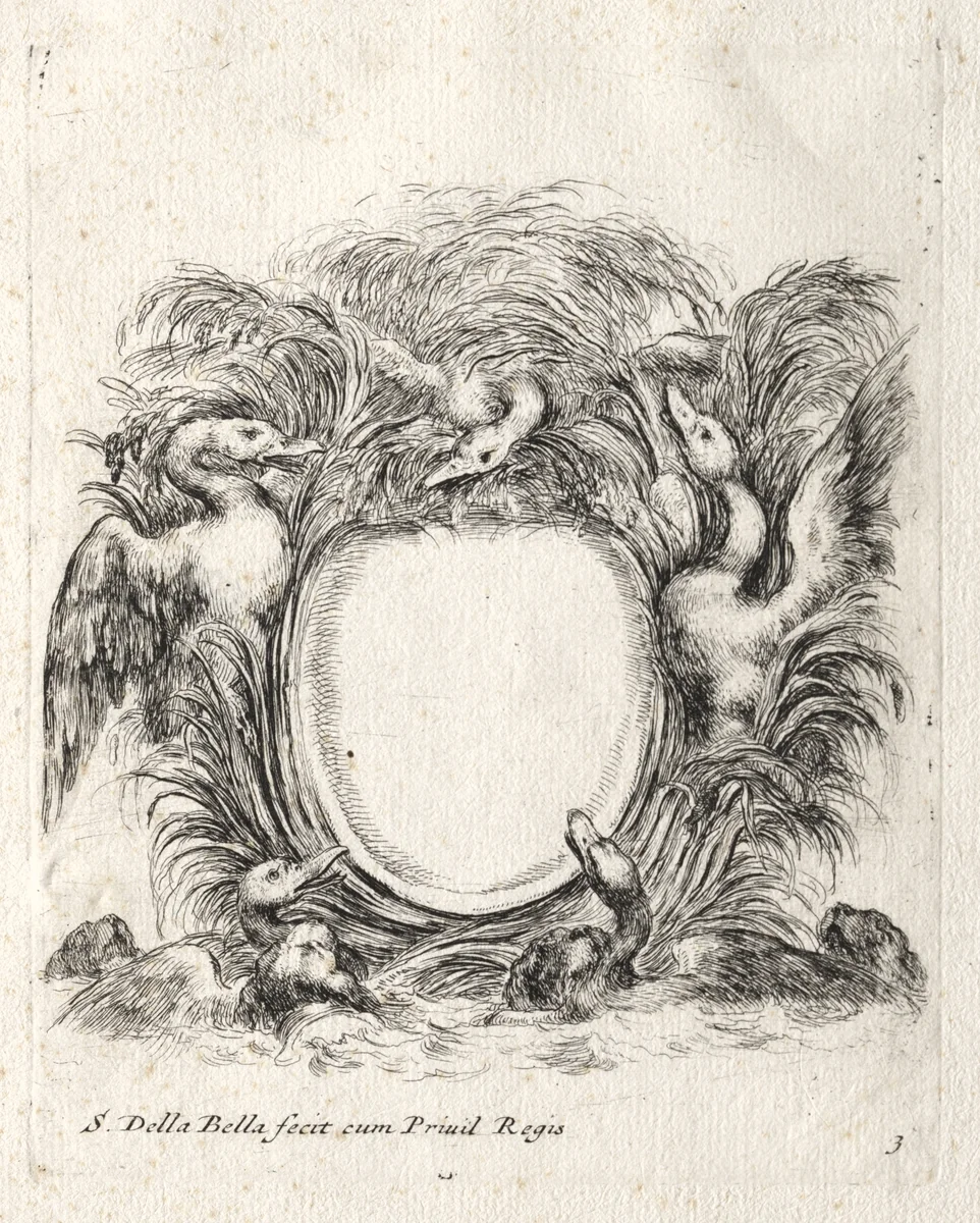New Model for a Cartouche by Stefano della Bella, print, 1647