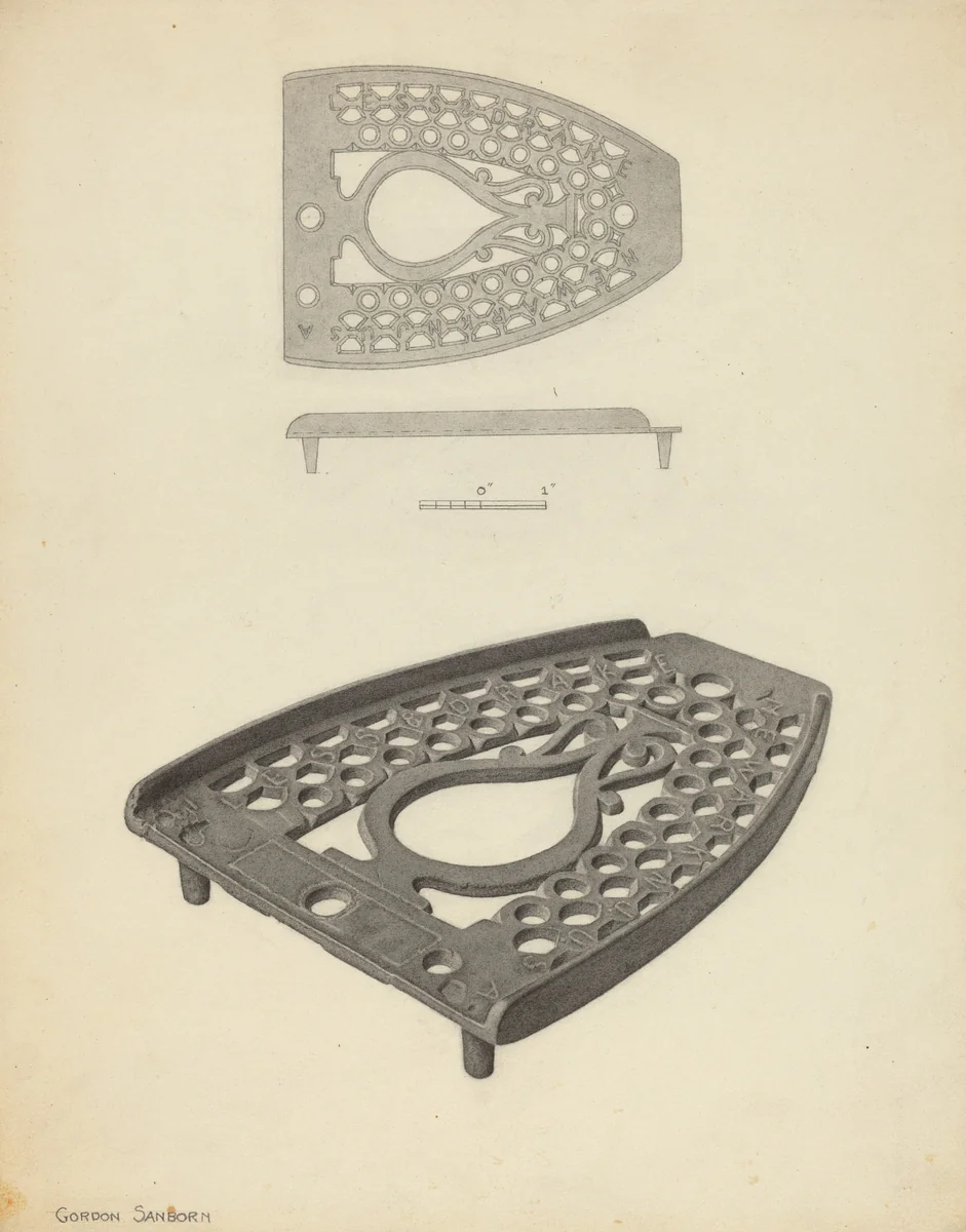 Flat Iron Holder by Gordon Sanborn, index of american design, 1938