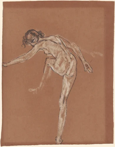 Female Nude from Behind by Arthur B. Davies, drawing, 1917-1928