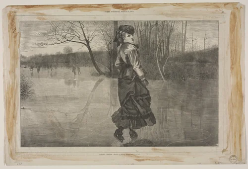 Cutting a Figure by Winslow Homer, print, 1871
