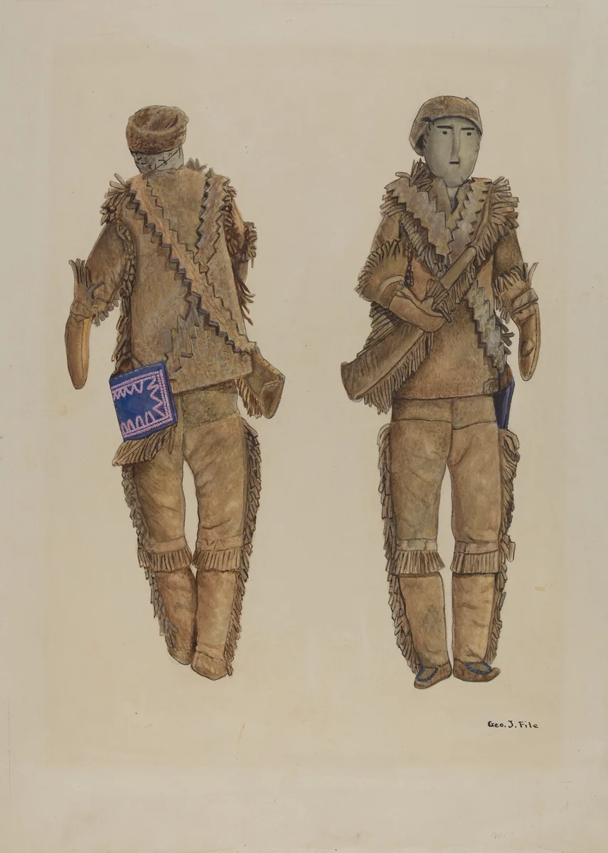 Frontiersman Doll by George File, index of american design, 1937