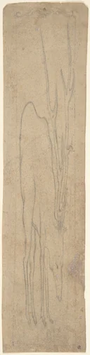 Anamorphic Drawing of a Stag by anonymous, drawing, 1500-1600