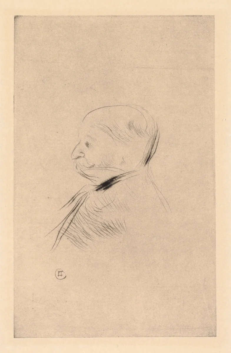 Portrait of a Man (Portrait d'un homme) by Henri de Toulouse-Lautrec, print, 1898-1927