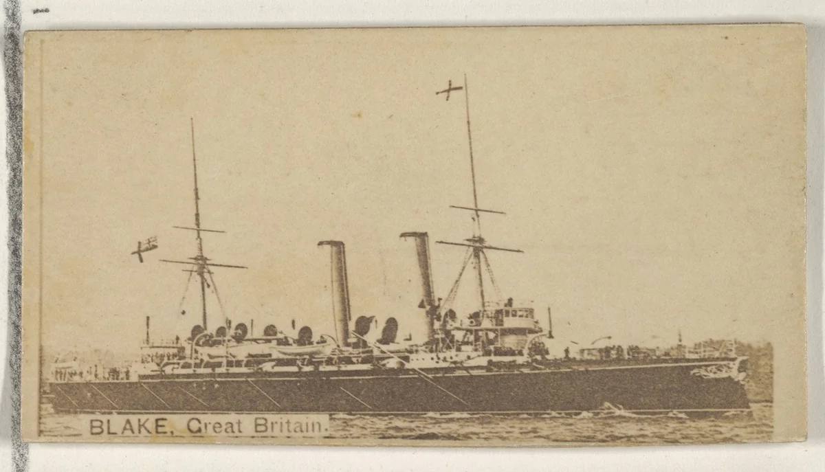 Blake, Great Britain, from the Famous Ships series (N50) for Virginia Brights Cigarettes by Allen & Ginter, photograph, 1895