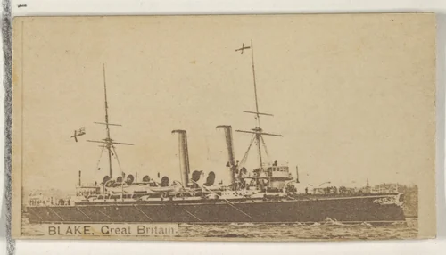 Blake, Great Britain, from the Famous Ships series (N50) for Virginia Brights Cigarettes by Allen & Ginter, photograph, 1895