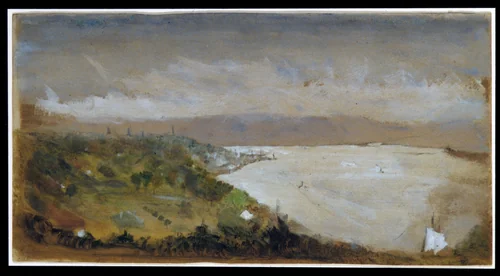View of the Hudson River from the Catskills by Stanford White, artwork, 1870