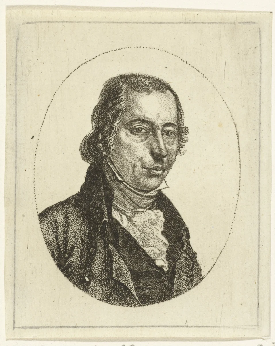 Portret van Hermanus van Brussel by Ernst Willem Jan Bagelaar, print, 1798-1815