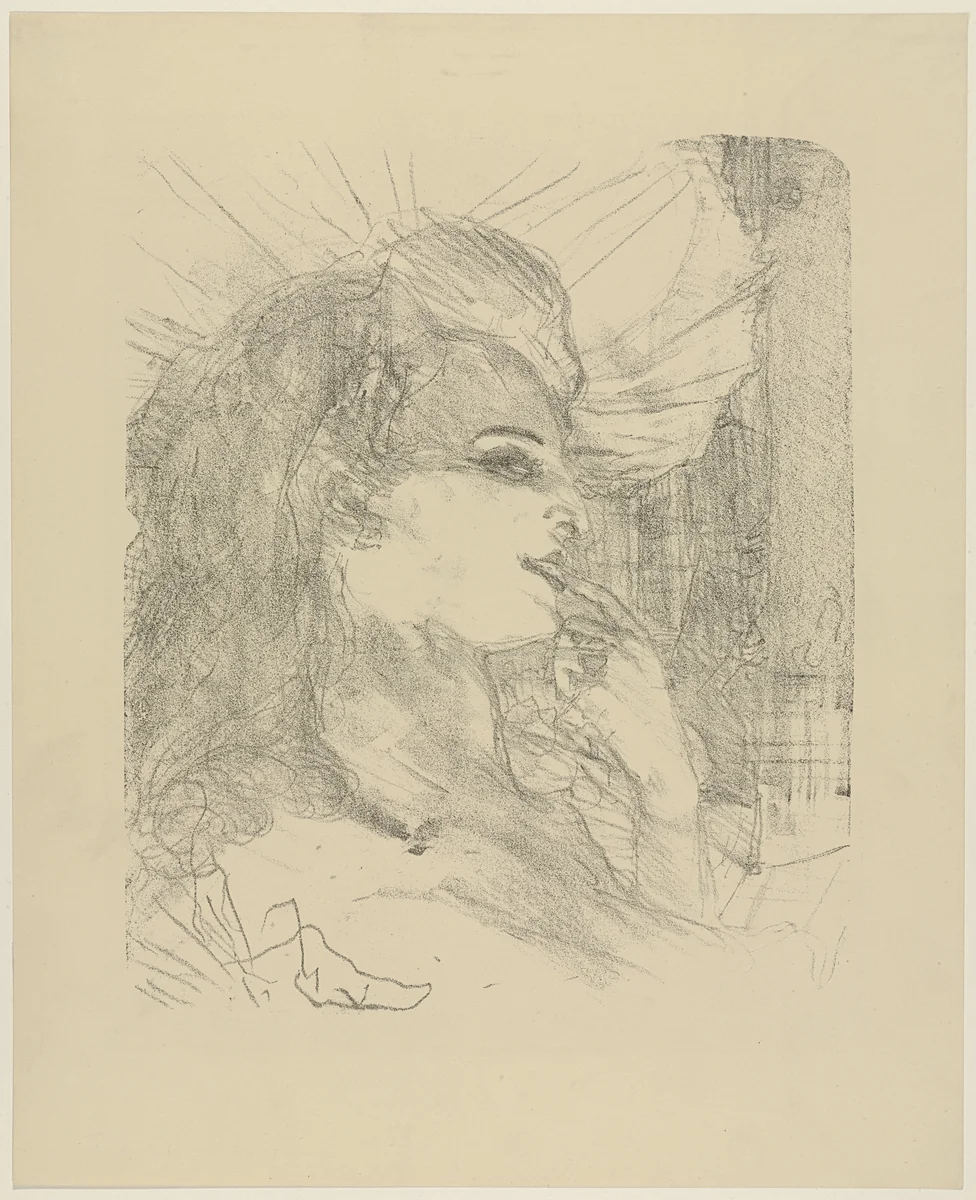 Anna Held from Portraits of Actors and Actresses: Thirteen Lithographs (Portraits d'Acteurs & Actrices: Treize Lithographies) by Henri de Toulouse-Lautrec, print, 1898