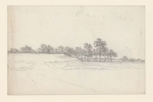 Terreinplooi met bomen by Georges Michel, drawing, 1773-1843