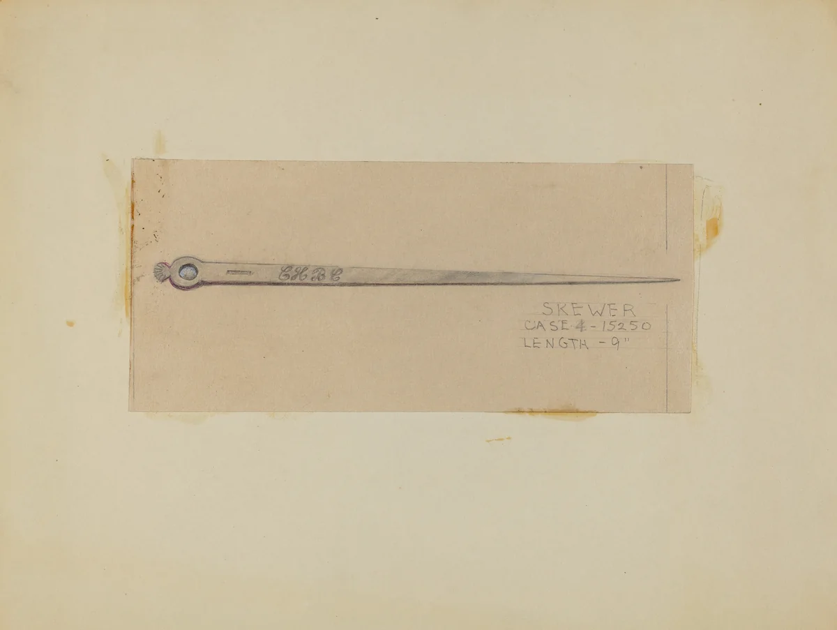 Silver Skewer by Margaret Knapp, index of american design, 1936