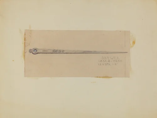 Silver Skewer by Margaret Knapp, index of american design, 1936