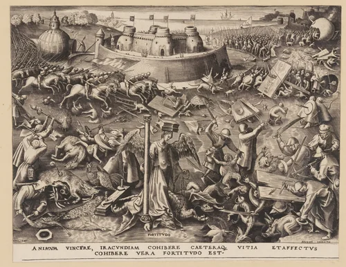 Fortitude, from The Seven Virtues by Philip Galle, print, 1559