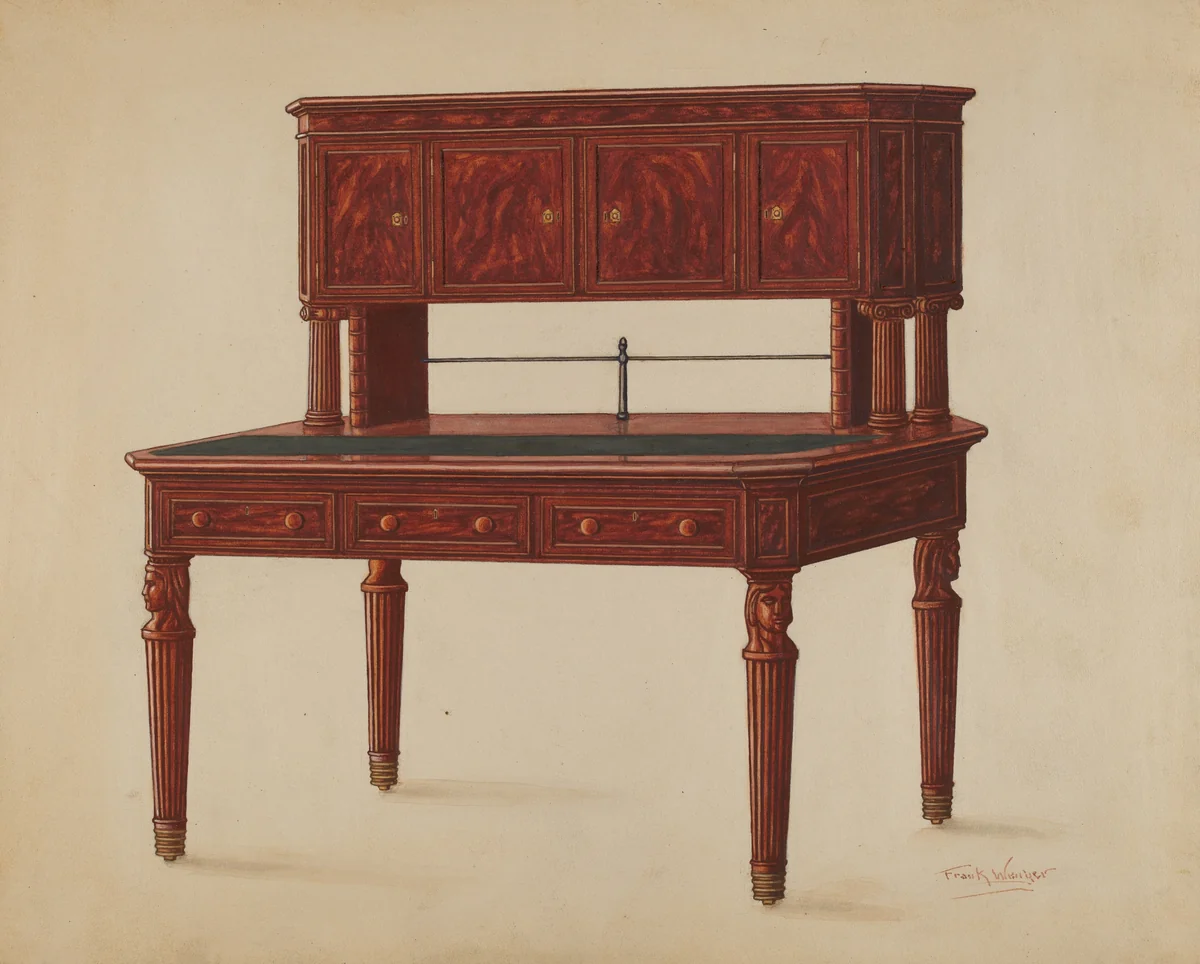 Desk by Frank Wenger, index of american design, 1936