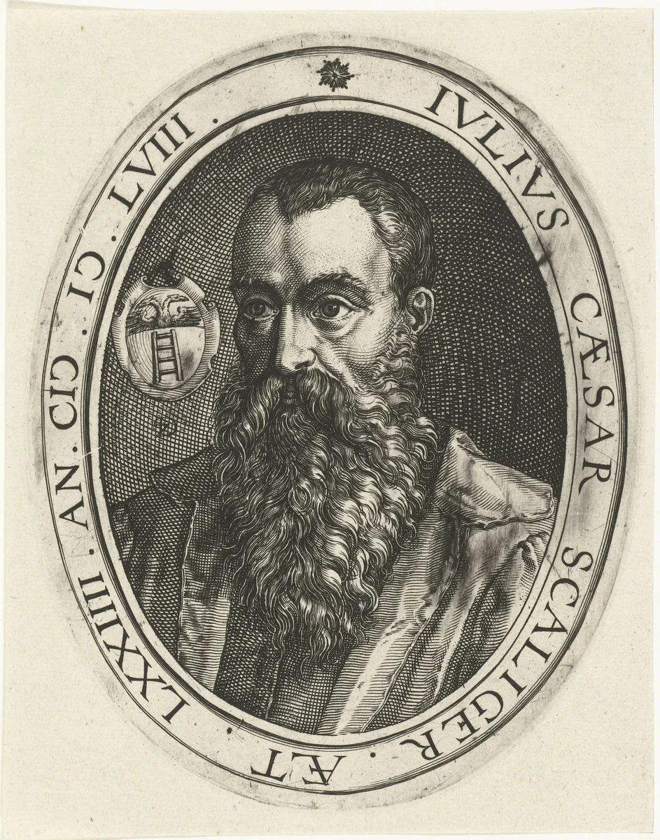 Portret van Julius Caesar Scaliger by Unknown, print, 1590-1601
