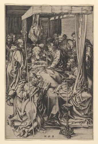 The Death of the Virgin by Martin Schongauer, print, 1470-1475