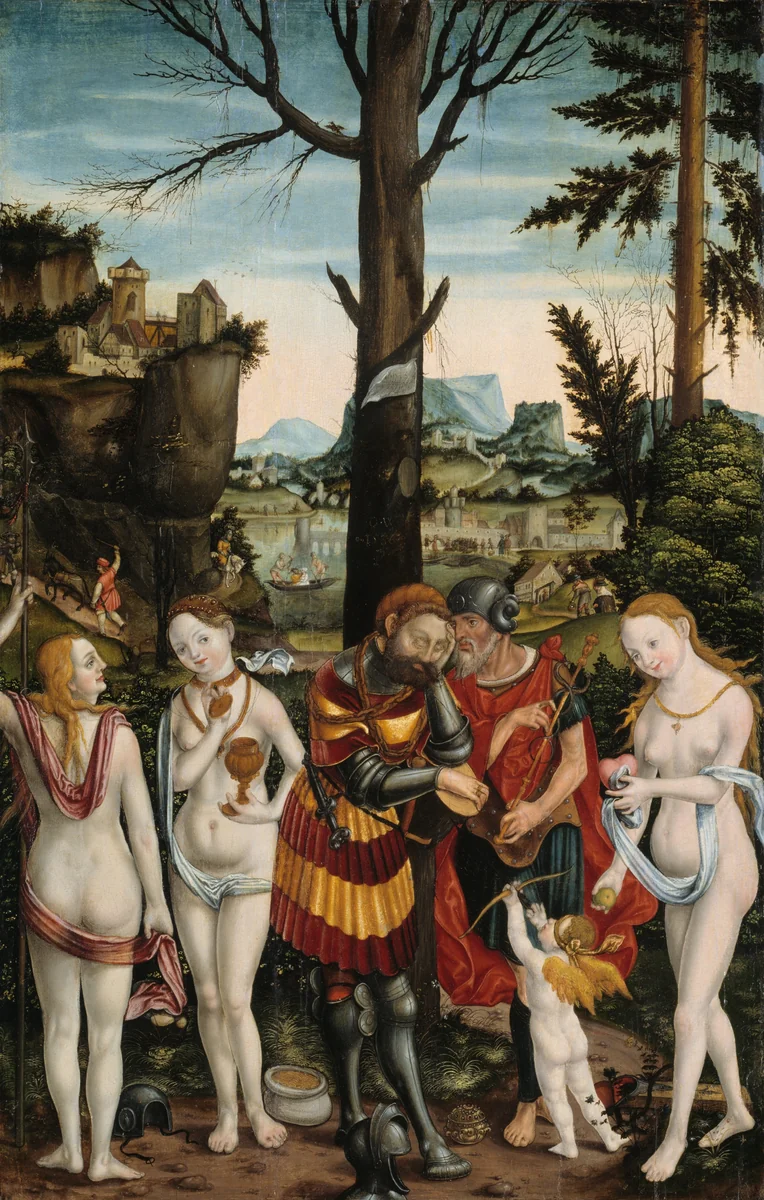 The Dream of Paris by Monogrammist PG, painting, 1495-1550